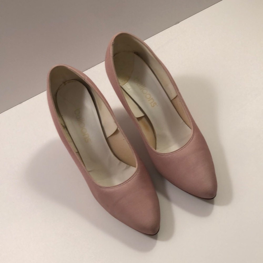 Balloons Fabric Pumps, 3” Heels, Mauve, Dusty Rose